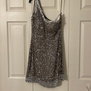 Camille La Vie One Shoulder Sequin Dress Size 14